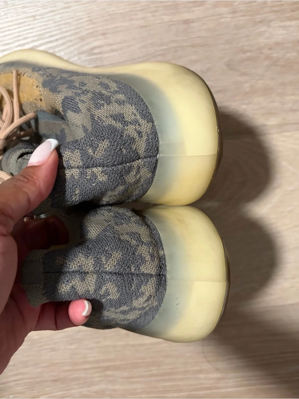 adidas Yeezy Knit Sneakers in Beige and Yellow